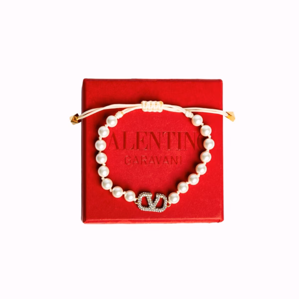 Valentino VLogo Signature faux-pearl bracelet